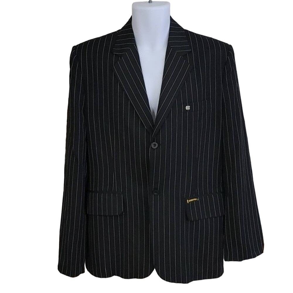 Ezekiel Black & Gold Pin Striped Blazer